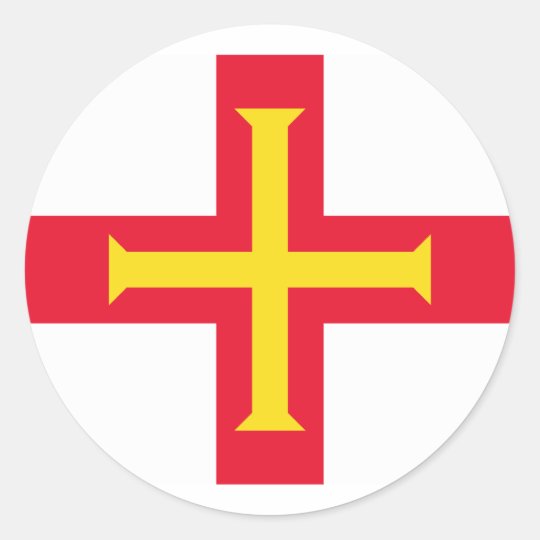 Guernsey, Guernsey flag Classic Round Sticker