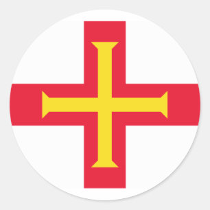 Guernsey, Guernsey flag Classic Round Sticker