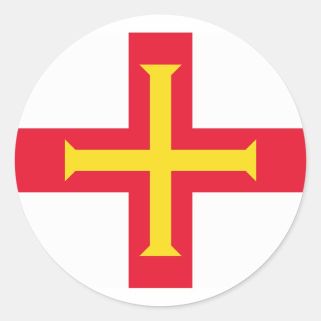 Guernsey, Guernsey flag Classic Round Sticker (Front)