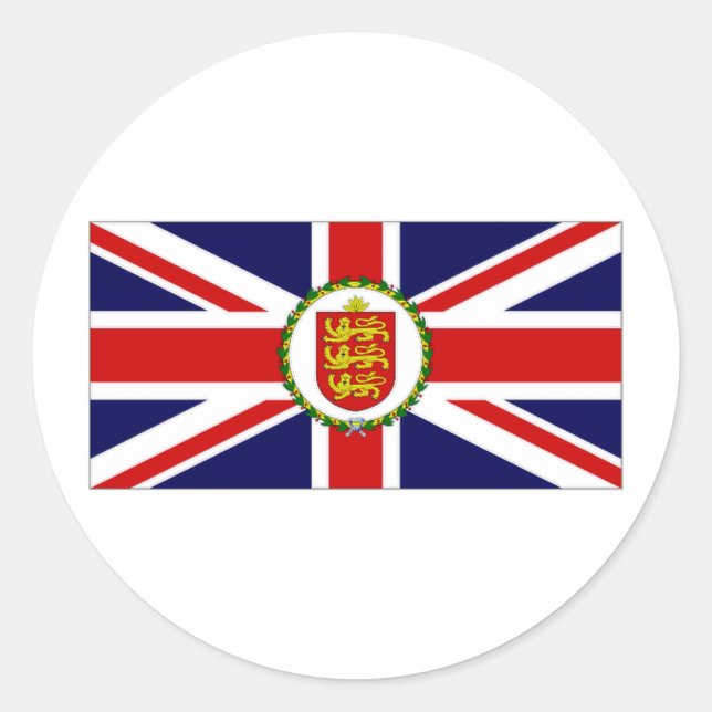 Guernsey Lieutenant Governor Flag Classic Round Sticker (Front)