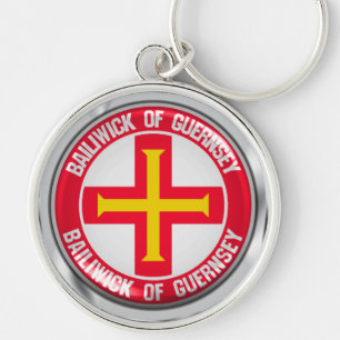 Guernsey Round Emblem Key Ring