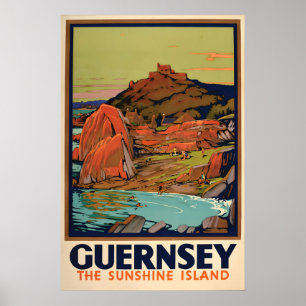 Guernsey, The Sunshine Island Travel Poster