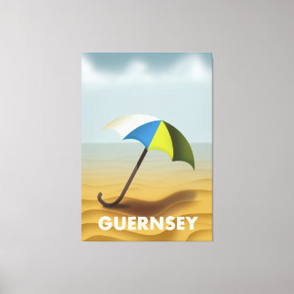 Guernsey vintage travel poster canvas print