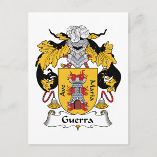Guerra Family Crest Postcard
