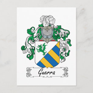 Guerra Family Crest Postcard