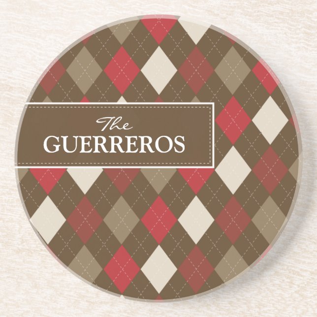 Guerreros Red/Chocolate Coaster (Front)
