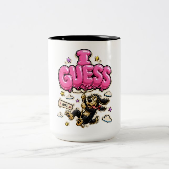 Guess Again Personalised Funny Sarcastic Two-Tone Coffee Mug (Center)
