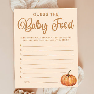 Guess Baby Food Fall Pumpkin Baby Shower Game