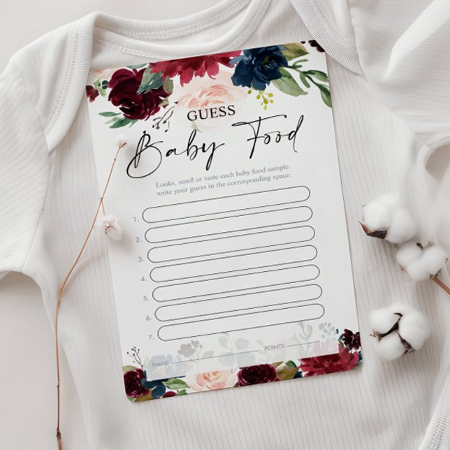 Guess Baby Food Game Cards - Baby Shower Game (Creator Uploaded)