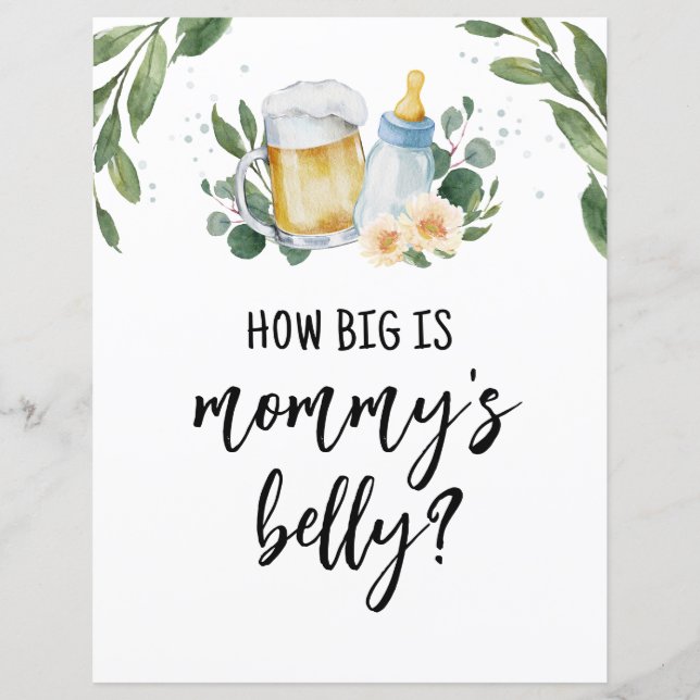 Guess How Big Is Mummy Belly Sign Baby Is Brewing (Front)