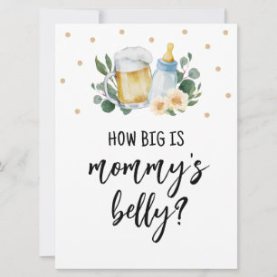 Guess How Big Is Mummy Belly Sign Baby Is Brewing Invitation