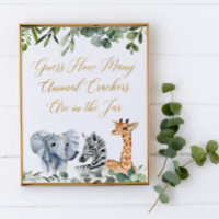 Guess how many animal crackers game sign