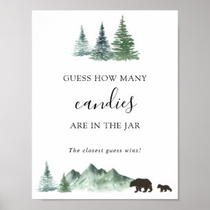 Guess How Many Are in the Jar Shower Game Poster