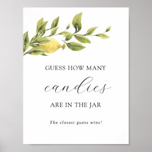 Guess How Many Are in the Jar Shower Game Poster