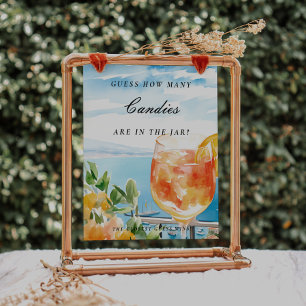 Guess How Many Bridal Shower Aperol Spritz Sign