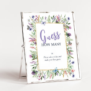 Guess How Many? Butterfly Garden Watercolor Game Poster