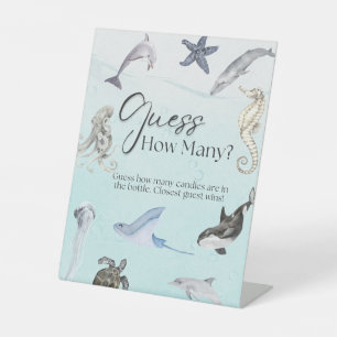 Guess How Many Candies Pedestal Sign