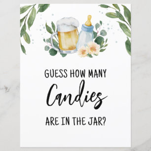 Guess How Many Candies Sign Baby Is Brewing Game