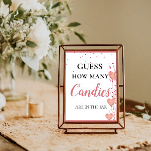 Guess how many Candy valentine Bridal Shower Sign