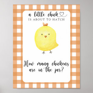 Guess how many chickens are in the jar poster