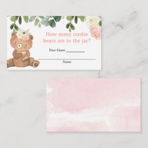 Guess how many cookie bears inserts baby shower