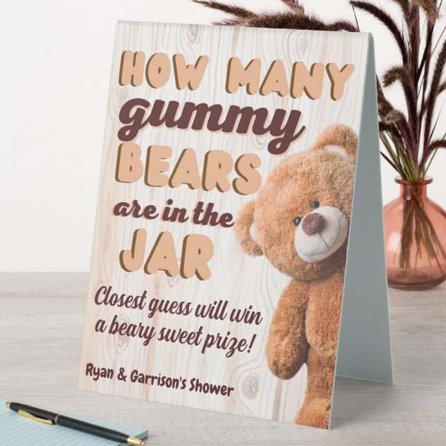 Guess How Many Gummy Bears Baby Shower Game (In SItu (Table))