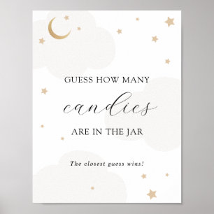 Guess How Many in the Jar Moon Grey Shower Game Poster