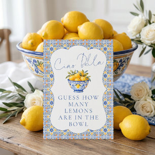 Guess How Many Italian Bridal Shower Game card