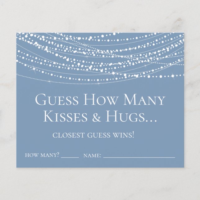 Guess How Many Kisses and Hugs Dusty Blue Lights (Front)
