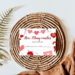 Guess how many Kisses are in the jar Bridal shower Enclosure Card