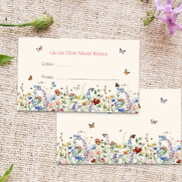 Guess How Many Kisses | Bohemian Wildflowers Enclosure Card