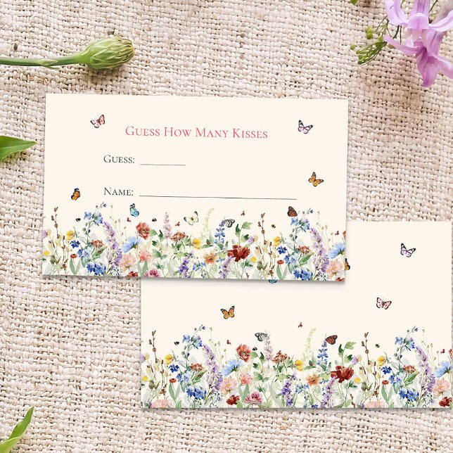 Guess How Many Kisses | Bohemian Wildflowers Enclosure Card (Creator Uploaded)