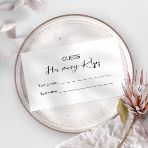 Guess How Many Kisses Bridal Game Enclosure Card