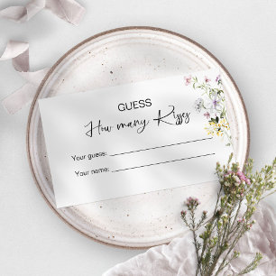 Guess How Many Kisses Bridal Game Enclosure Card