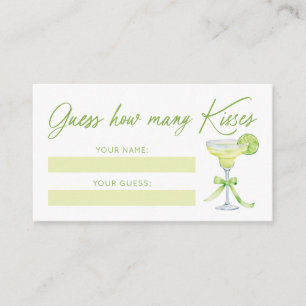 Guess How Many Kisses Bridal Shower Game Card