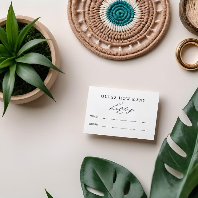 Guess How Many Kisses Bridal Shower Game Card (Creator Uploaded)