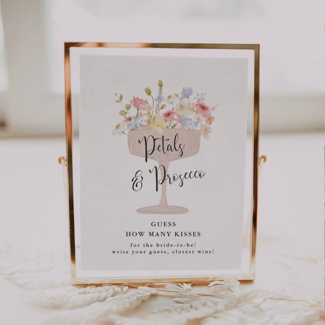 Guess how many kisses bridal shower game poster (Creator Uploaded)