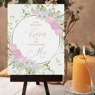 Guess How Many Kisses Bridal Shower Sign