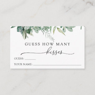 Guess How Many Kisses Enclosure Card