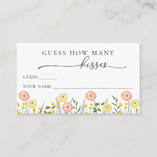 Guess How Many Kisses Enclosure Card