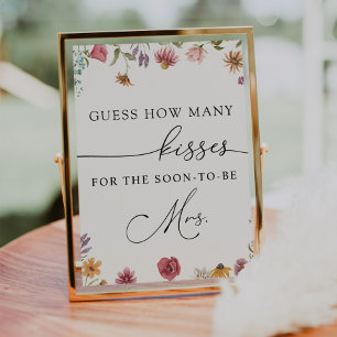 Guess how many Kisses for the Soon-to-be Mrs. Poster