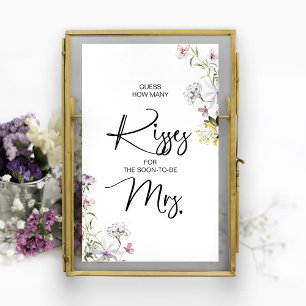 Guess How Many Kisses for the Soon-to-be Mrs. Sign