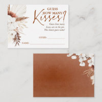 Guess How Many Kisses Game Cards - Terracotta