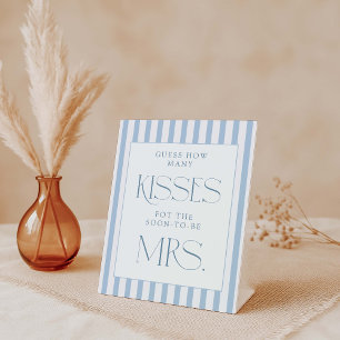 Guess How Many Kisses Pedestal Sign