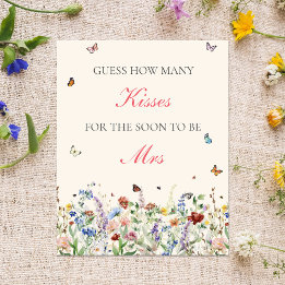 Guess How Many Kisses Sign | Bohemian Wildflowers