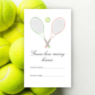 Guess how many kisses Tennis bridal shower Enclosure Card