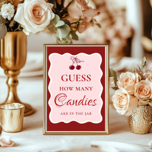 Guess how many Kisses valentine Bridal Shower Sign