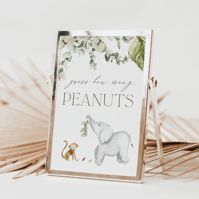 Guess How Many Peanuts Baby Shower Game Sign (Creator Uploaded)