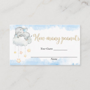 Guess how many peanuts cards inserts baby shower