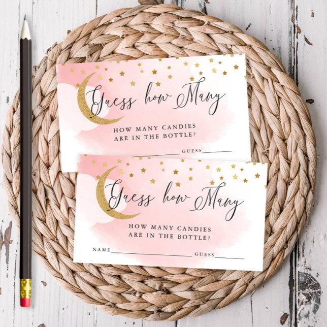 Guess How Many Pink Over the Moon Guess Card (Creator Uploaded)